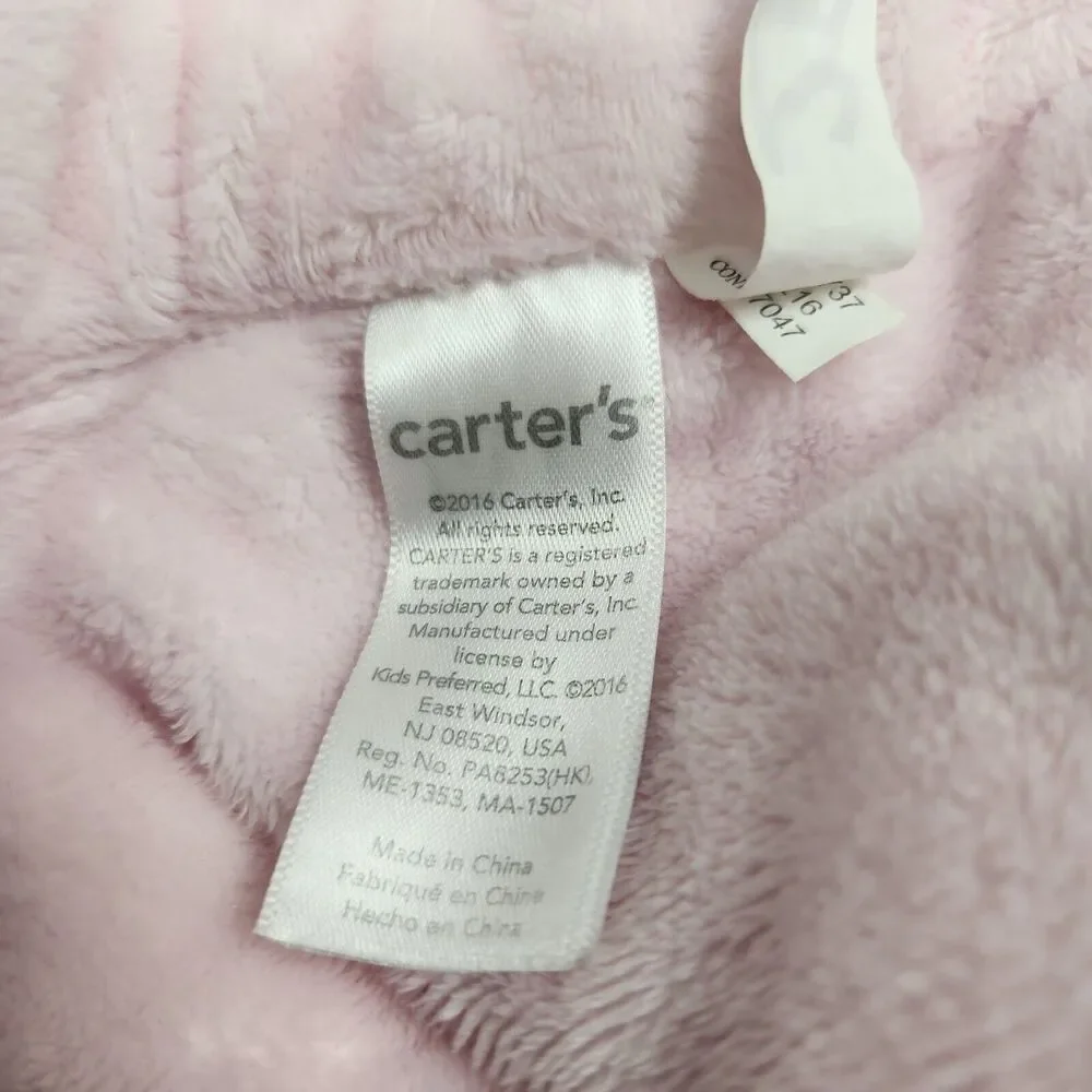 Carters Lovey Plush Pink Girls Bunny Rabbit Butterflies Security Blanket Nursery